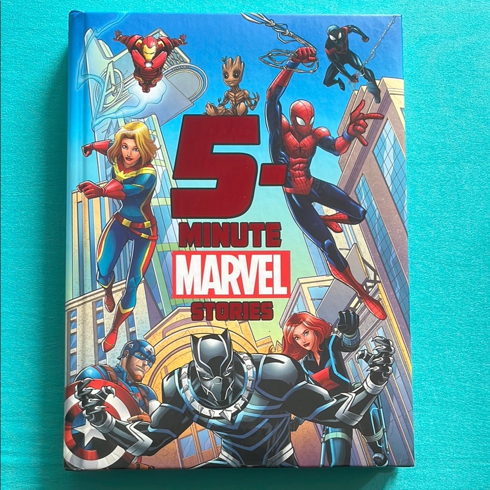 Marvel Superhero 5-Minute Stories Book - Red and Blue Cover
